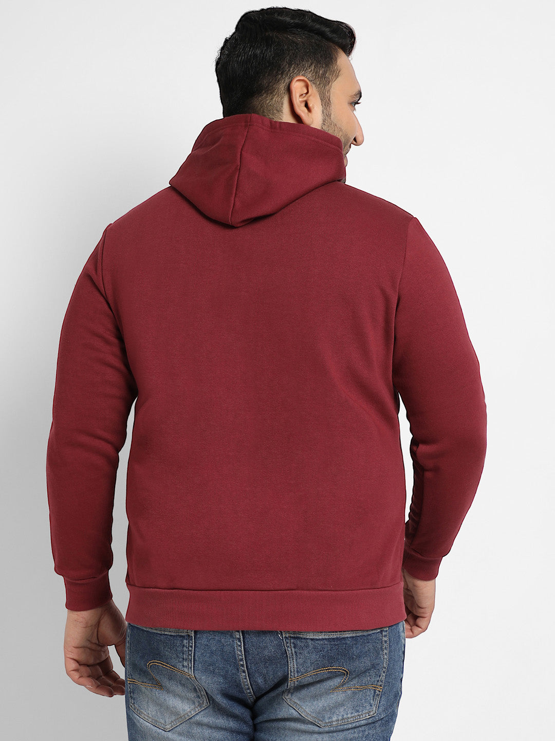 Maroon Red Ambition Hoodie With Kangaroo Pocket