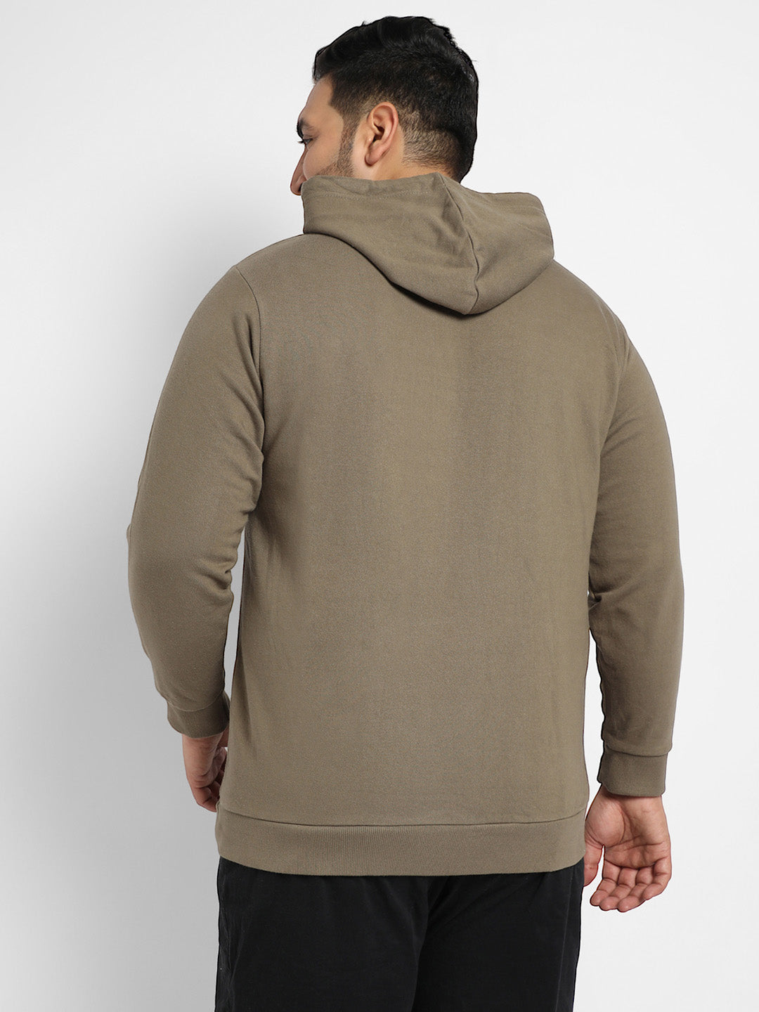 Green Printed Hoodie With Kangaroo Pocket