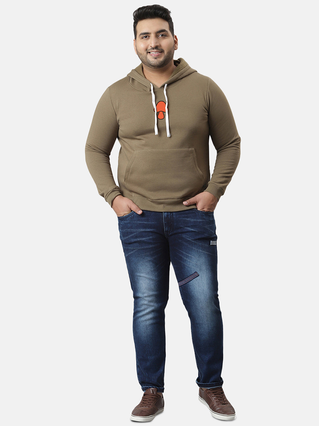 Olive Green Mushroom Hoodie