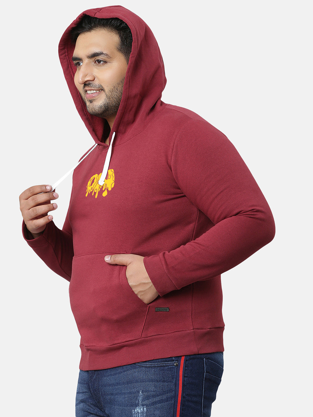 Wine Red Dripping On Hoodie