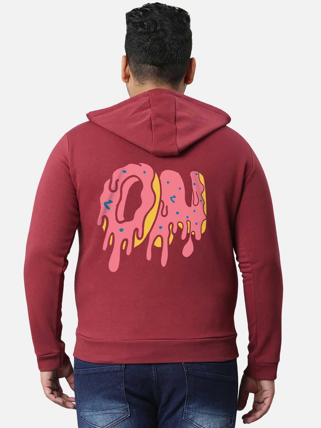 Wine Red Dripping On Hoodie