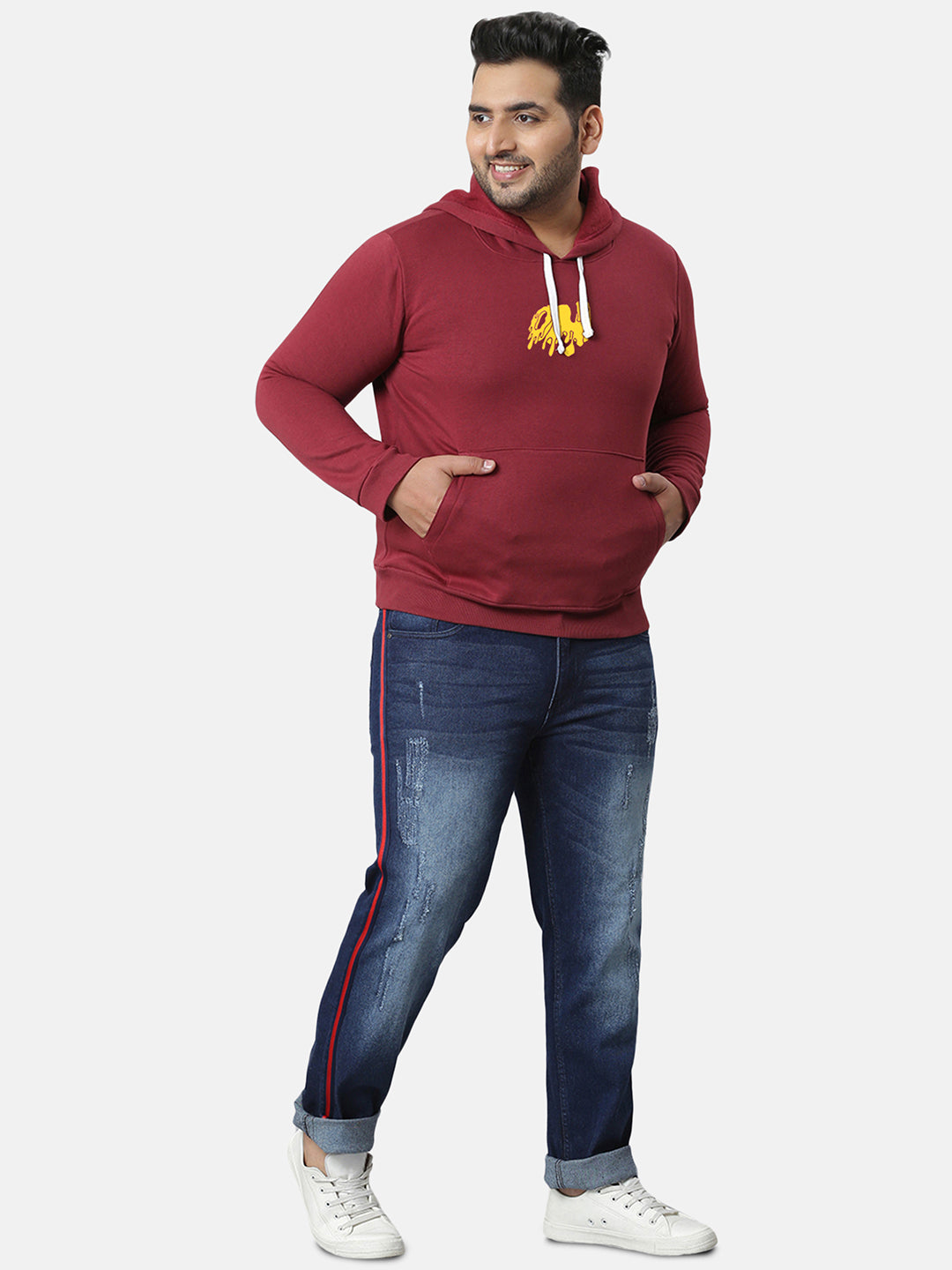 Wine Red Dripping On Hoodie