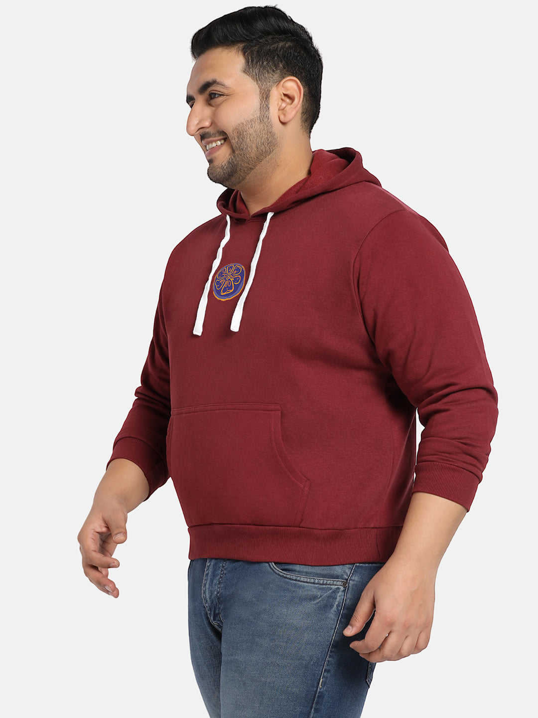 Wine Red Orange Mouth Hoodie
