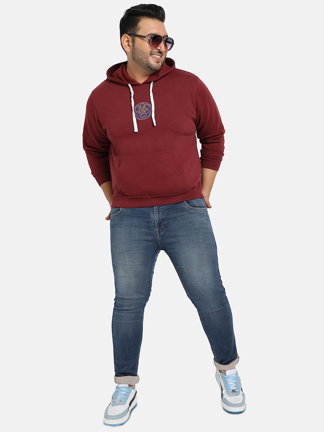 Wine Red Orange Mouth Hoodie