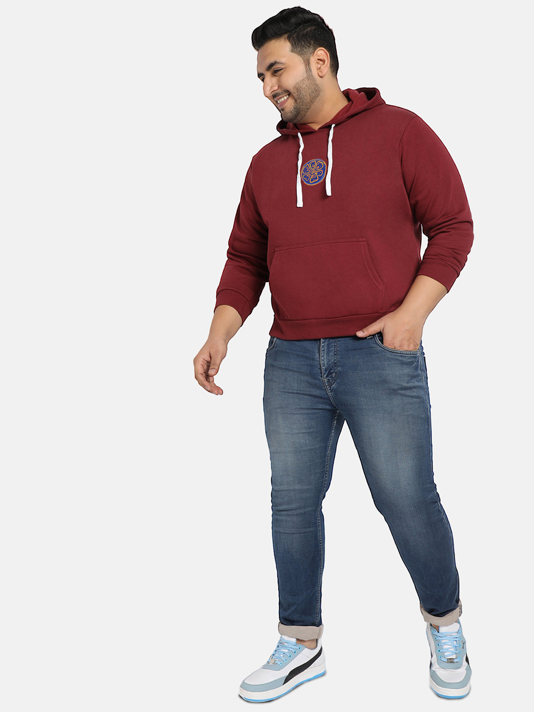 Wine Red Orange Mouth Hoodie