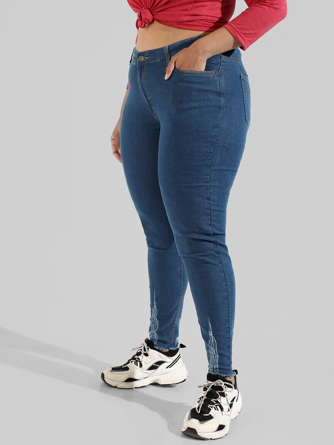 Solid Stylish Skinny Fit New Trend Denim Jeans