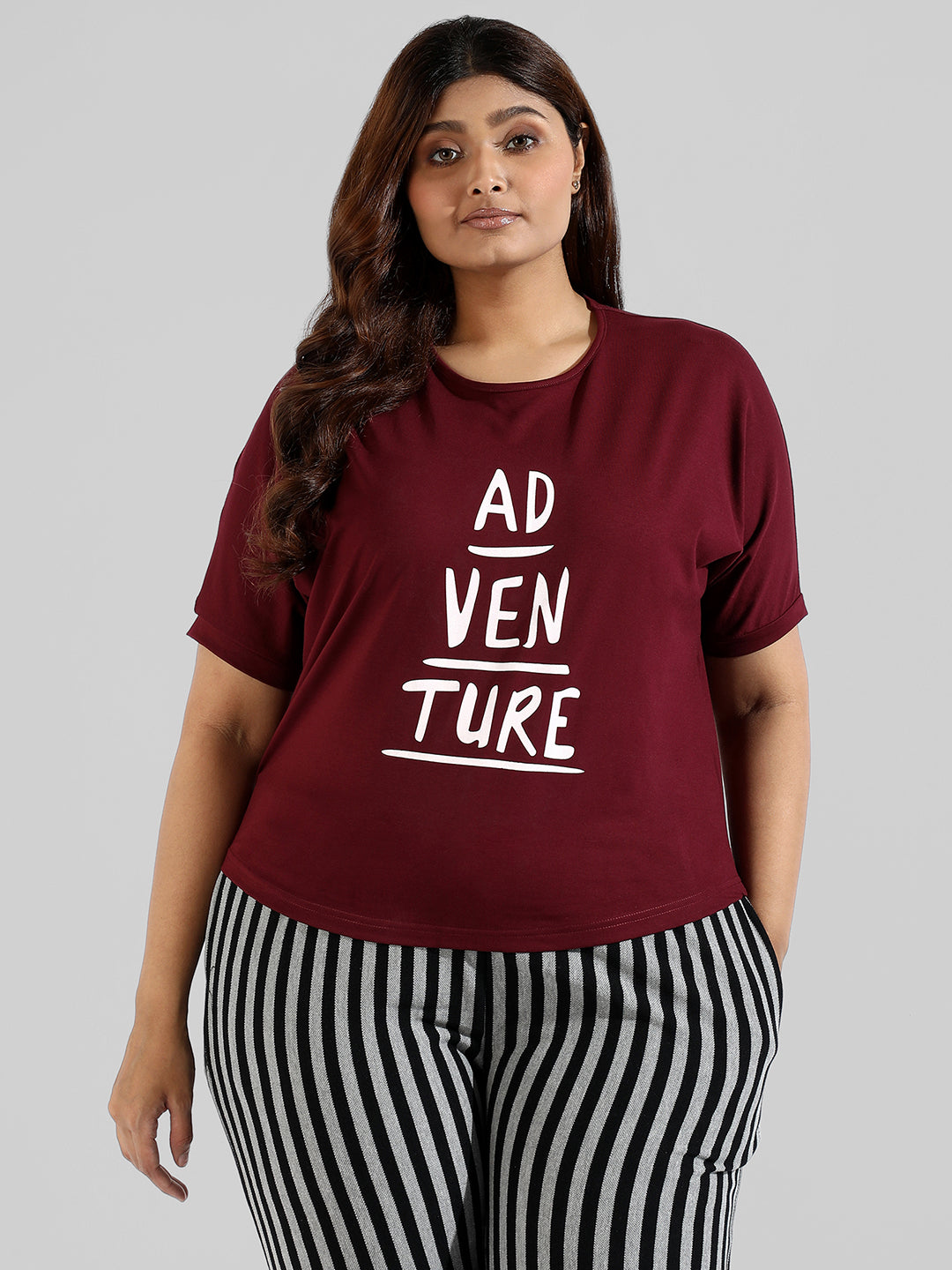 Printed Stylish Round Neck Top