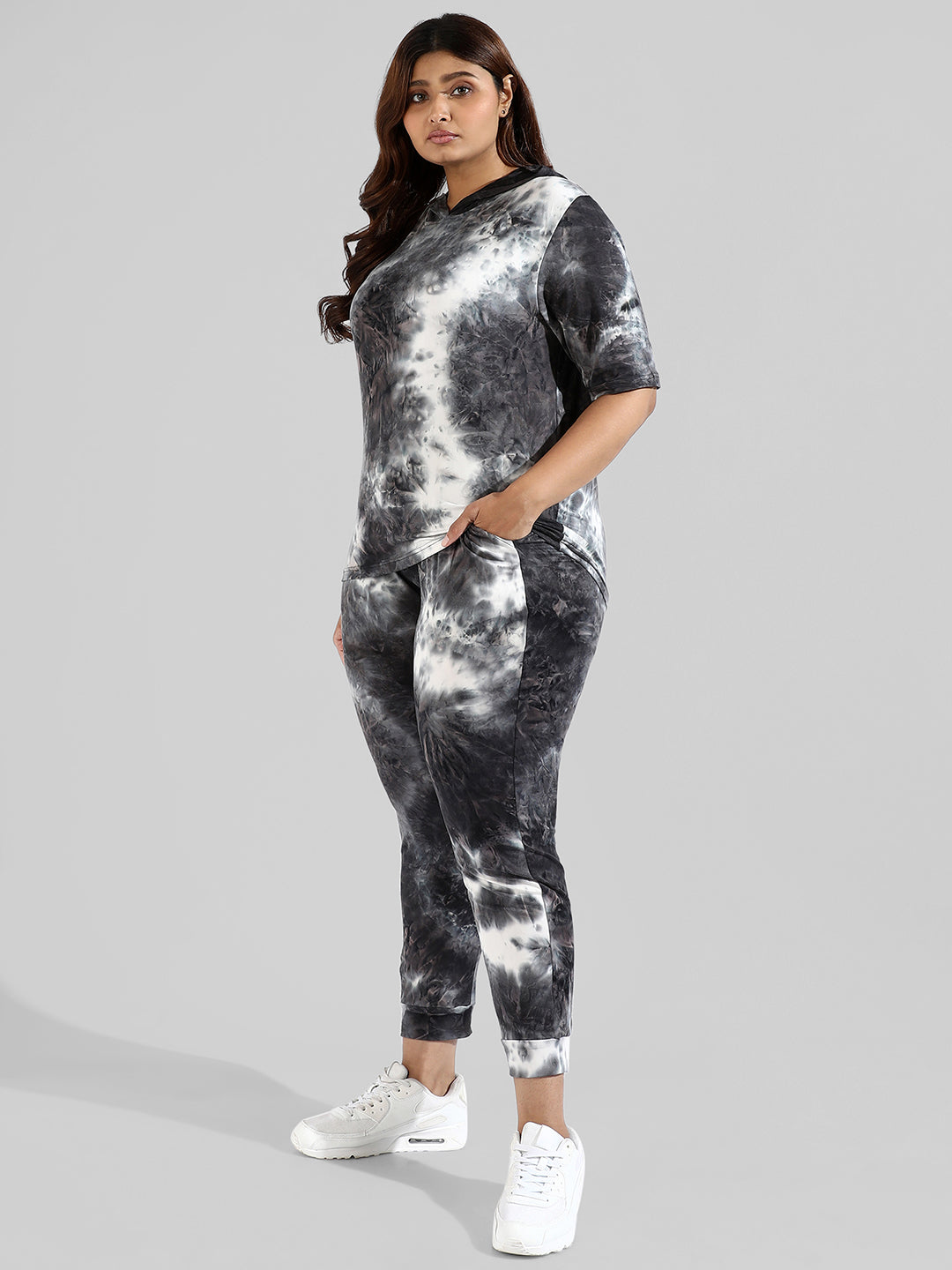 Tye-Dye Stylish Hooded Co-Ords Set