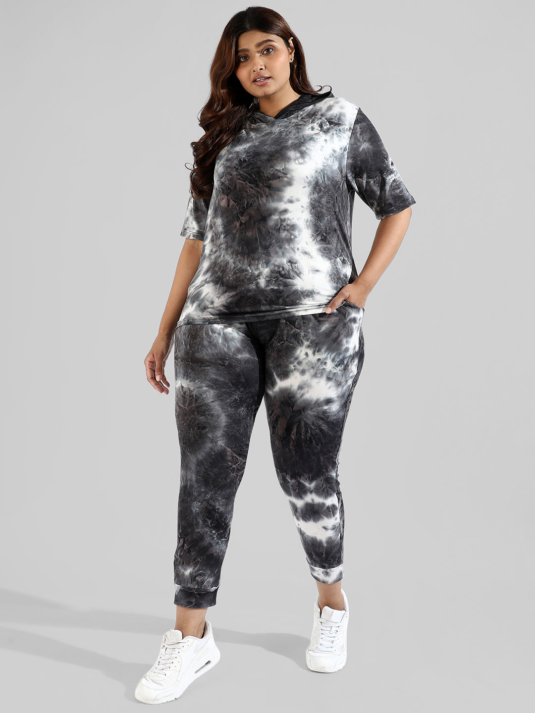 Tye-Dye Stylish Hooded Co-Ords Set