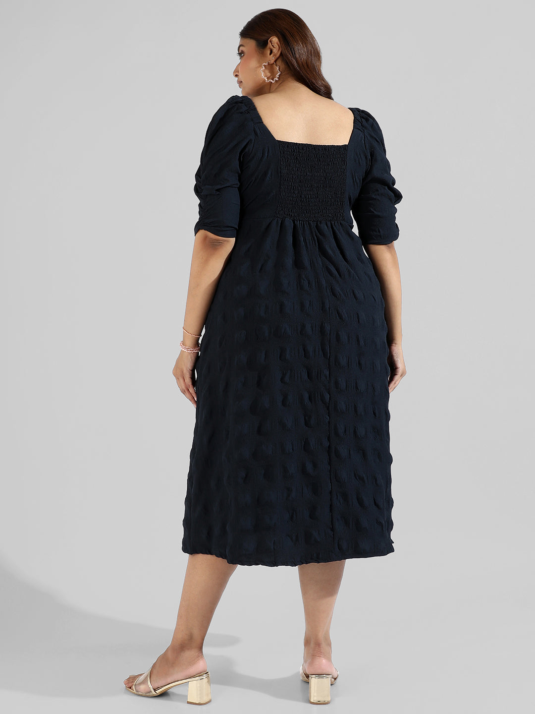 Solid Side Cut Design Stylish Casual Dresses