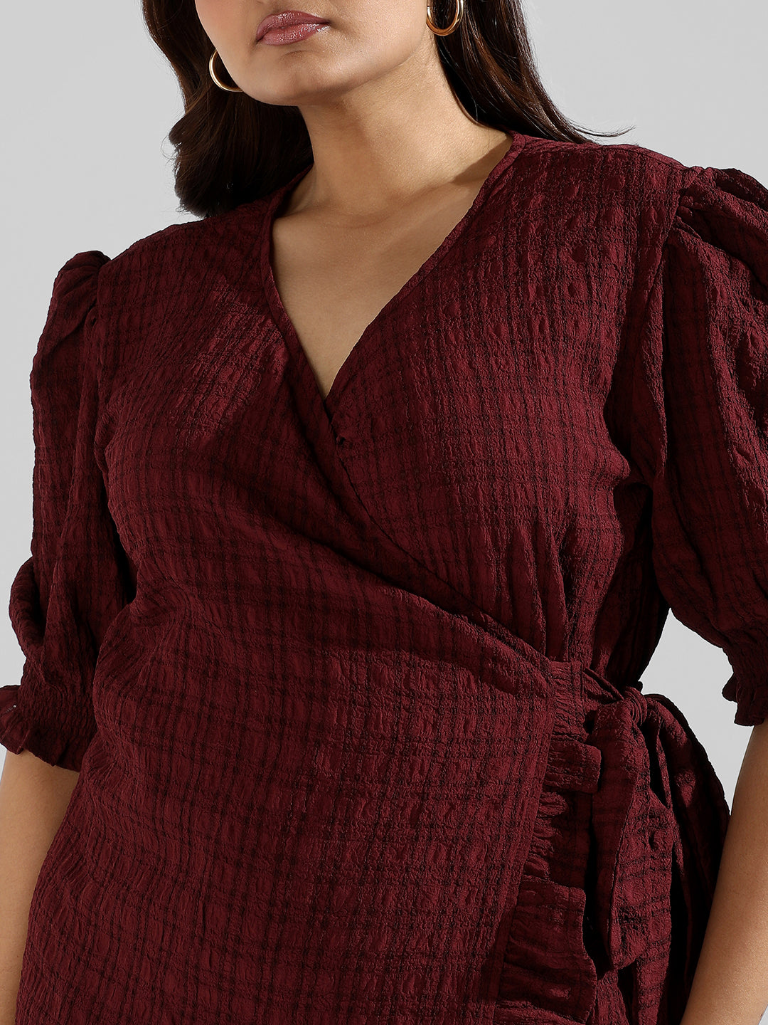 Instafab Plus Women Solid Drawstring Stylish Casual Dresses