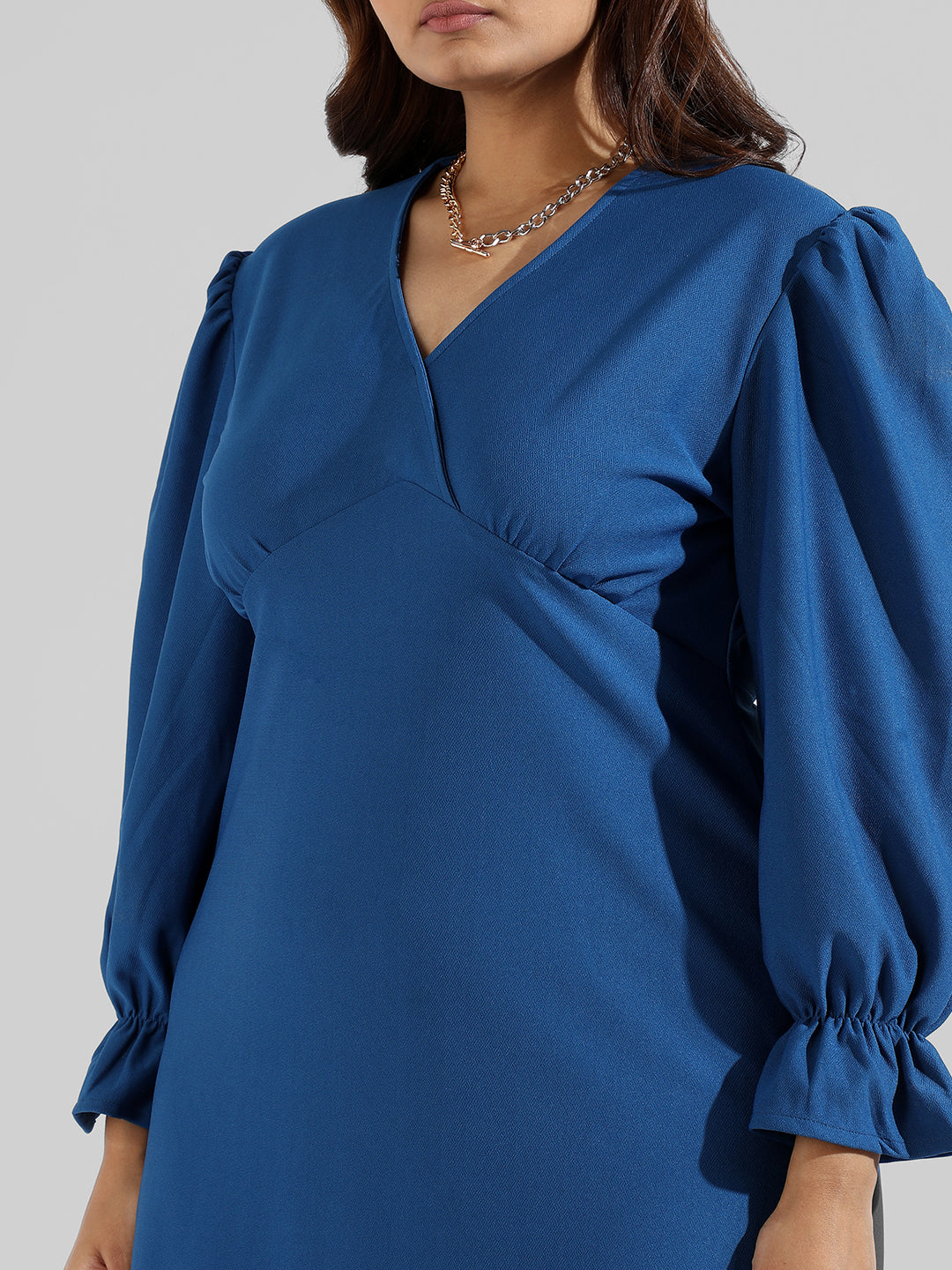 Instafab Plus Women Solid Stylish Back Button Casual Dresses