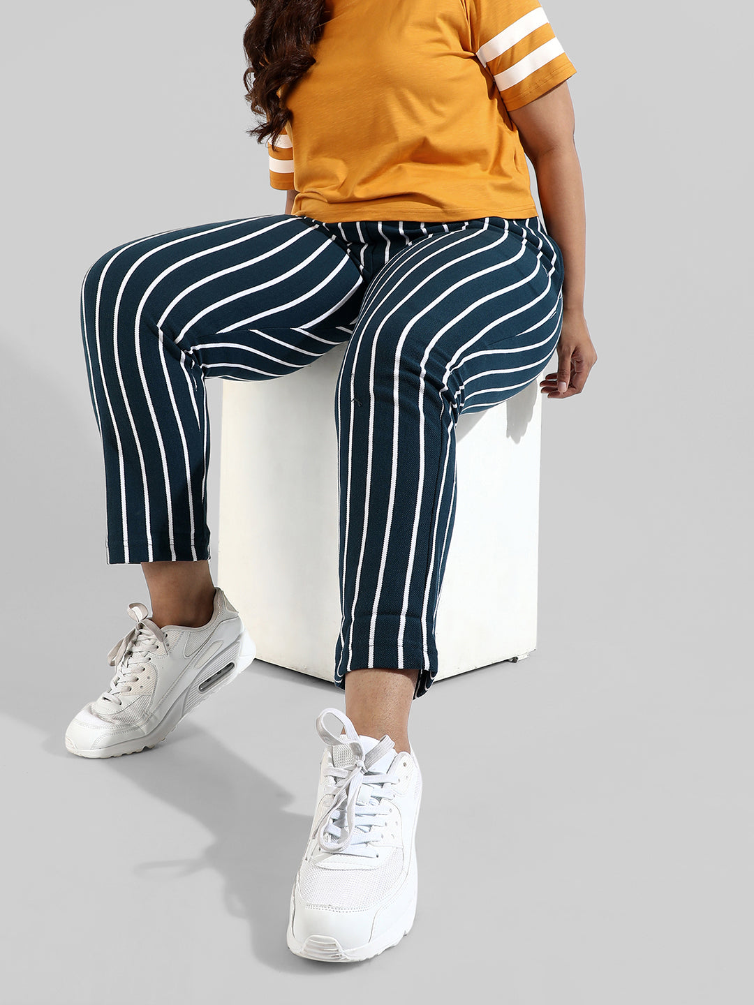 Striped Stylish Active & Evening Trackapnt