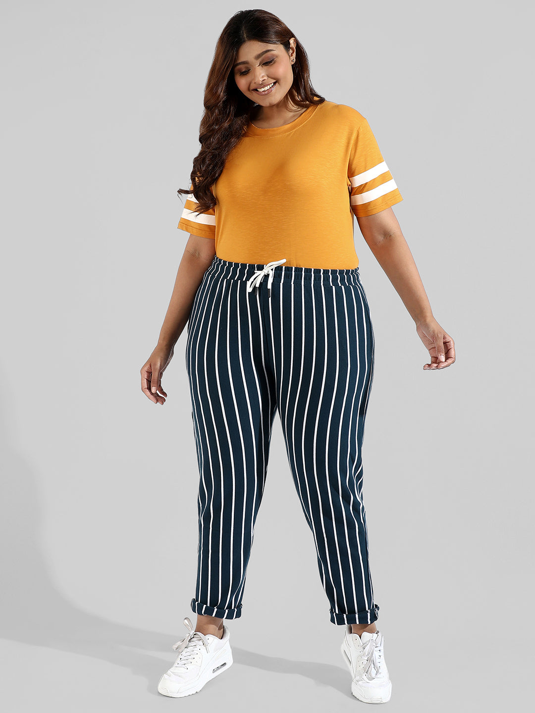 Striped Stylish Active & Evening Trackapnt