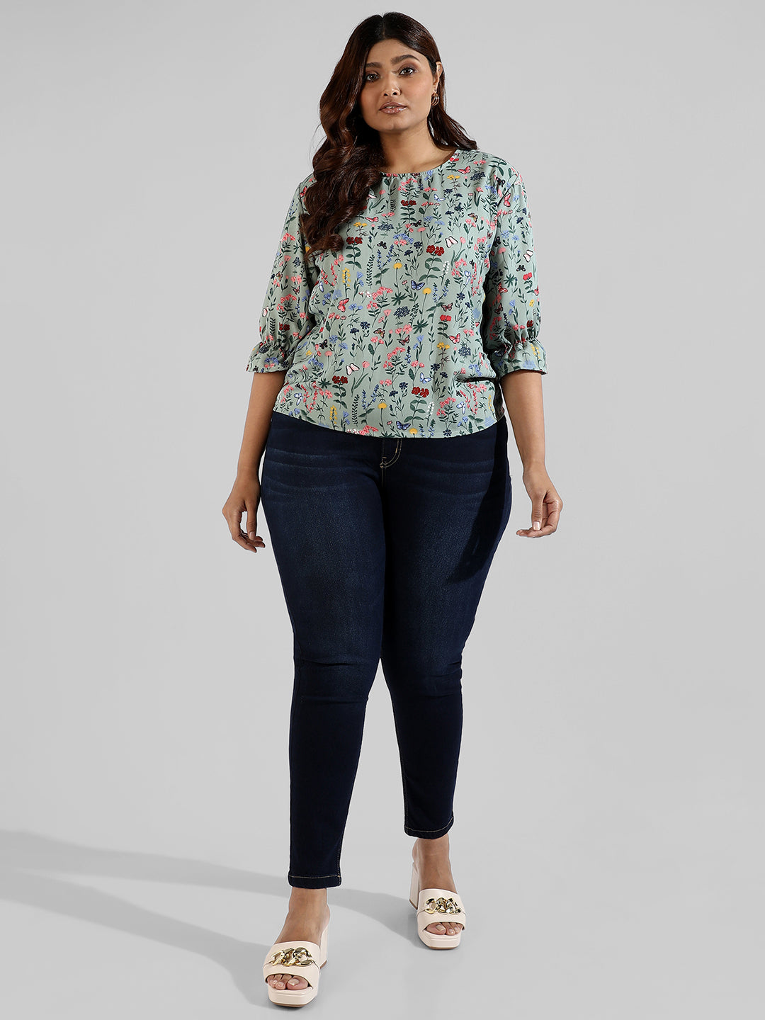 Floral Design Casual Top