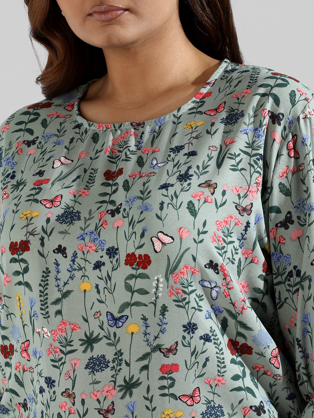 Instafab Plus Women Floral Design Casual Top