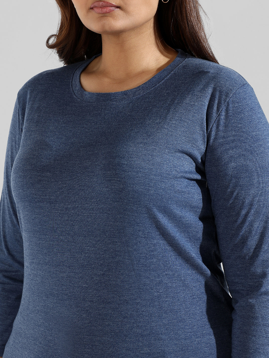 Instafab Plus Women Solid Stylish Quarter Sleeve Round neck Top