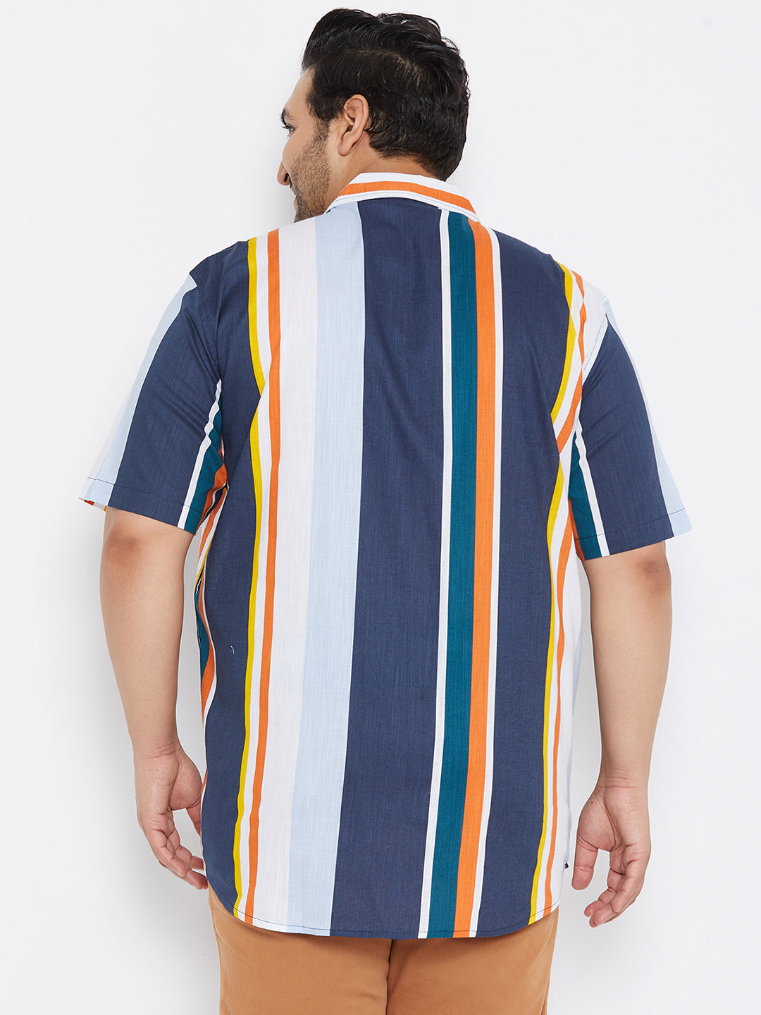Striped Half Sleeve Casual Shirt