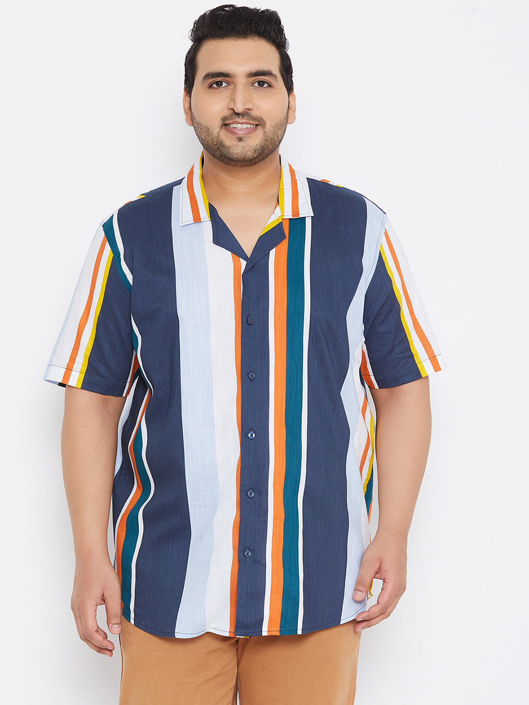 Striped Half Sleeve Casual Shirt