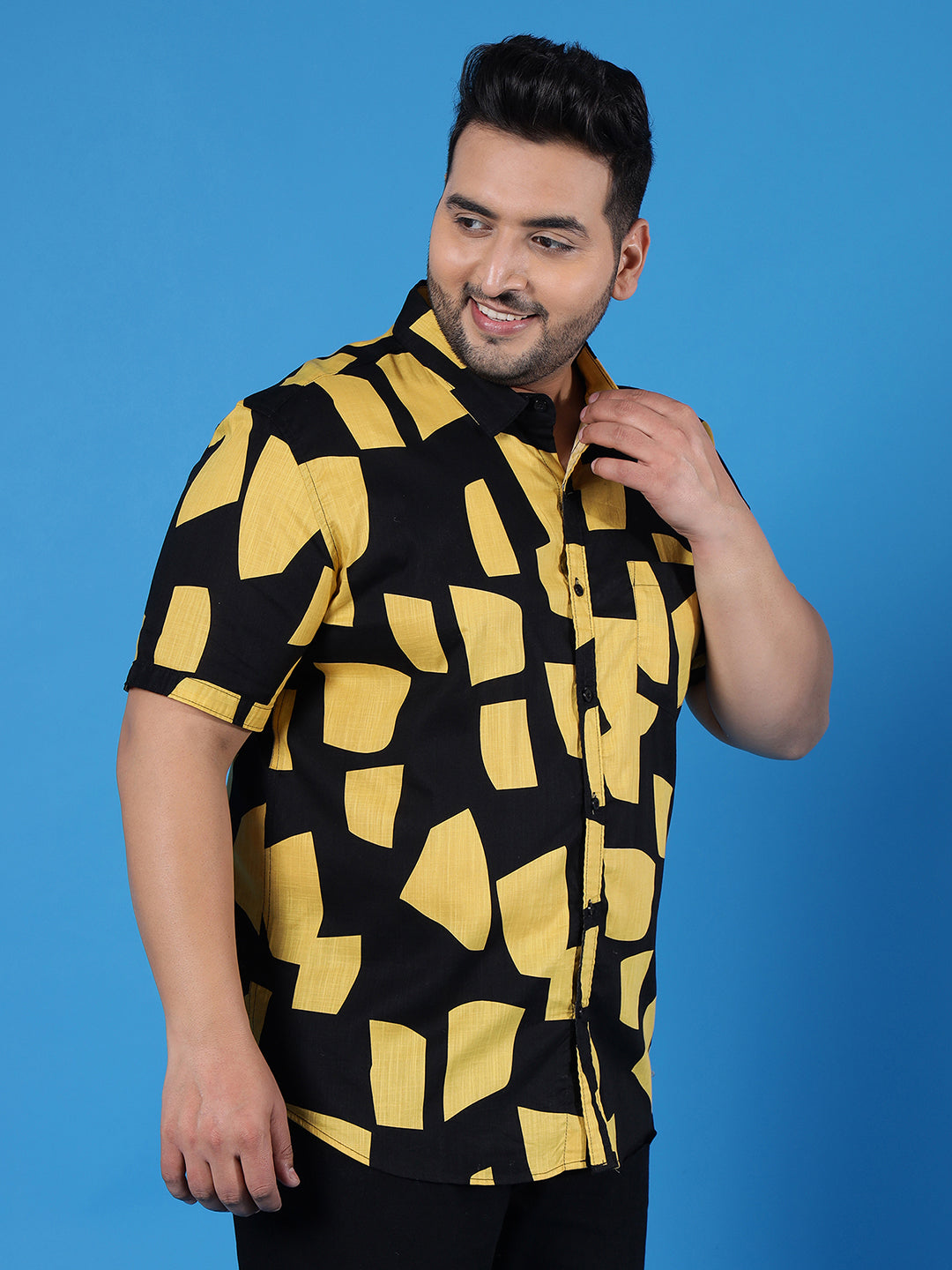 Colorblock Half Sleeve Casual Shirt