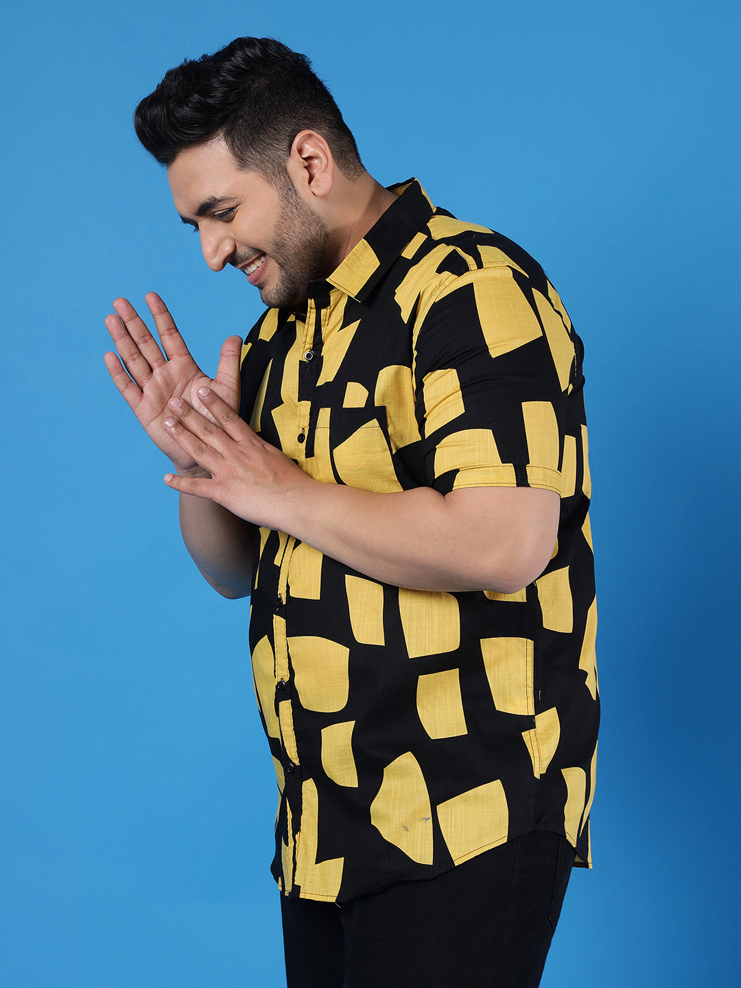 Colorblock Half Sleeve Casual Shirt