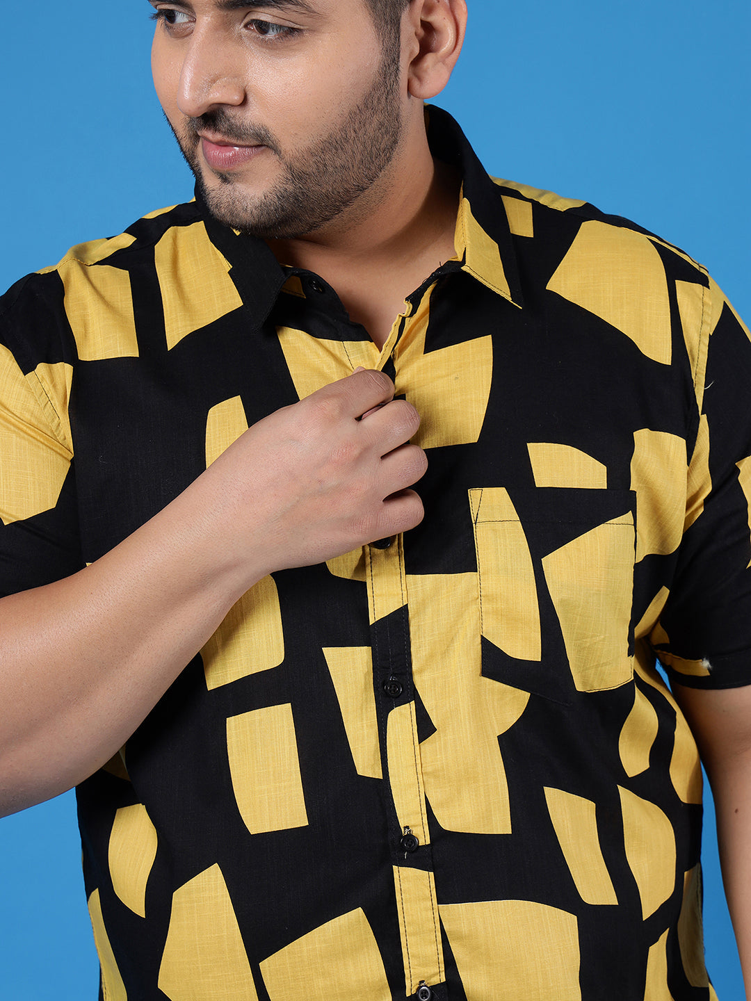 Colorblock Half Sleeve Casual Shirt