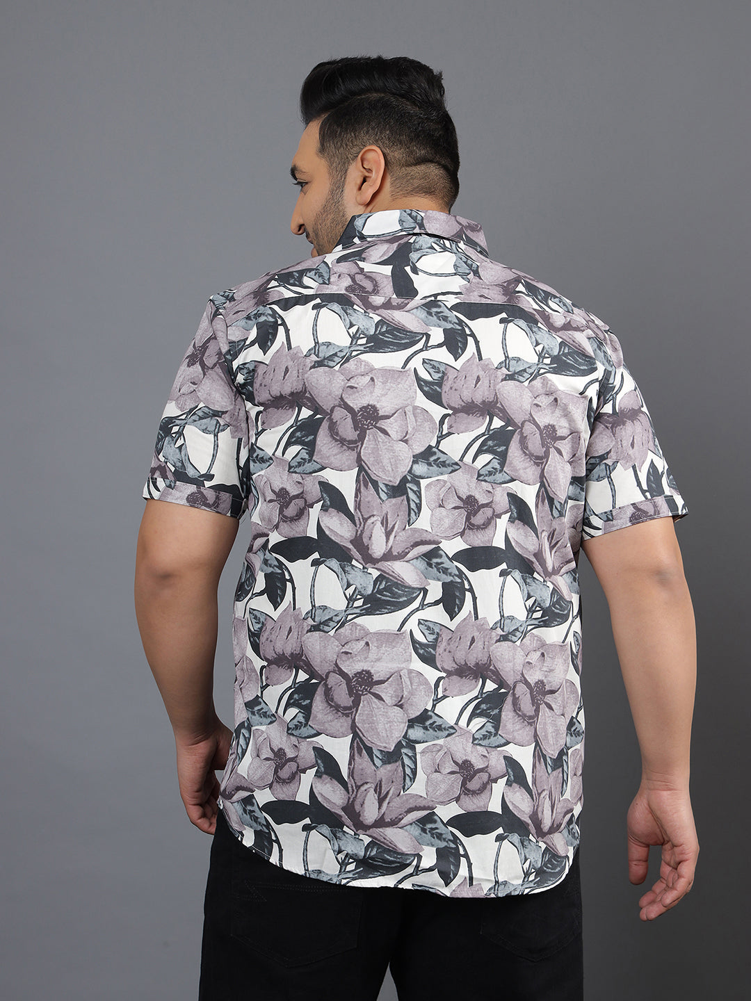 Floral Design Half Sleeve Shirt