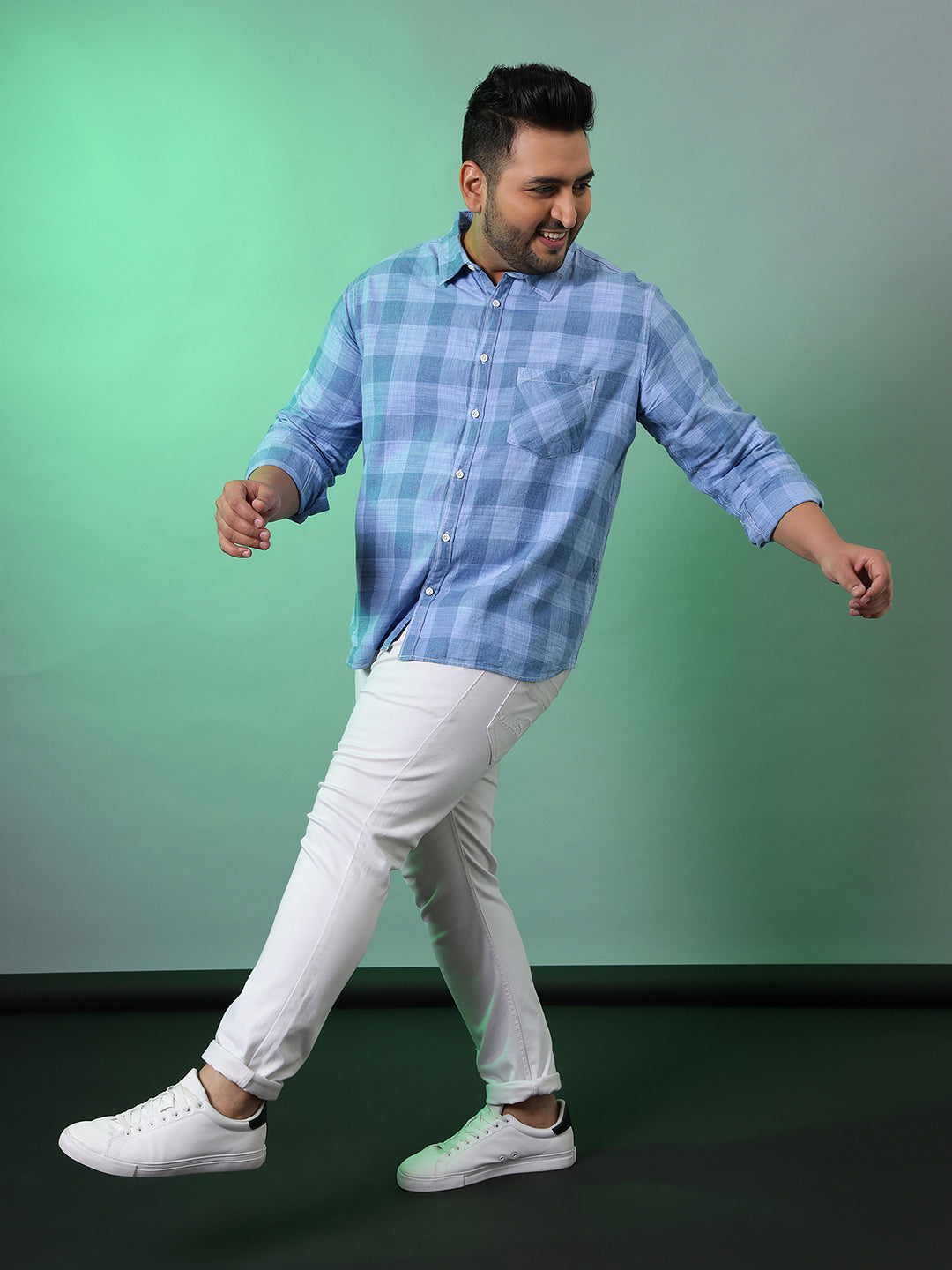 MEN CHECKS FULL SLEEVE CASUAL SHIRT