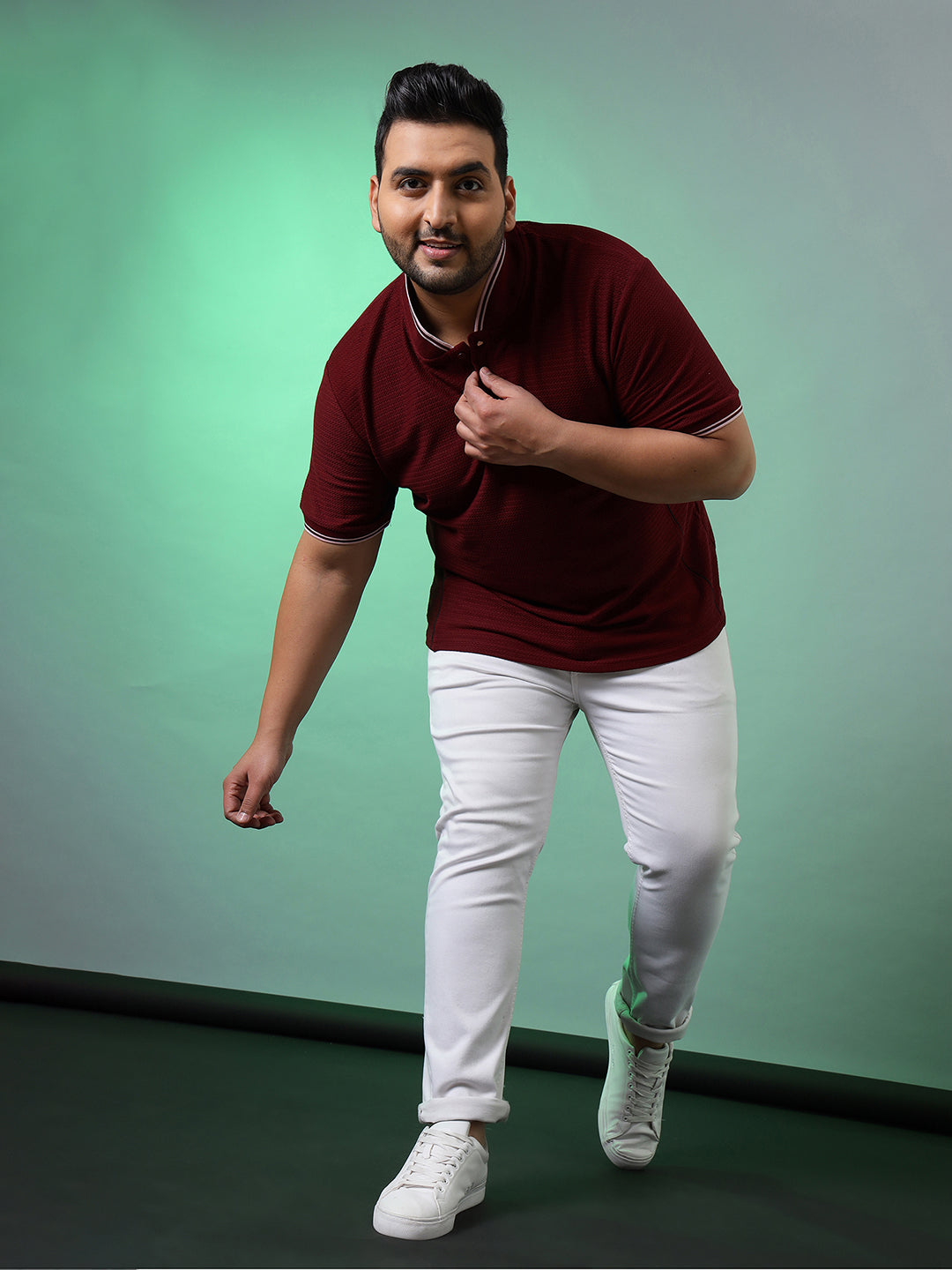 Solid Half Sleeve Casual T-Shirt