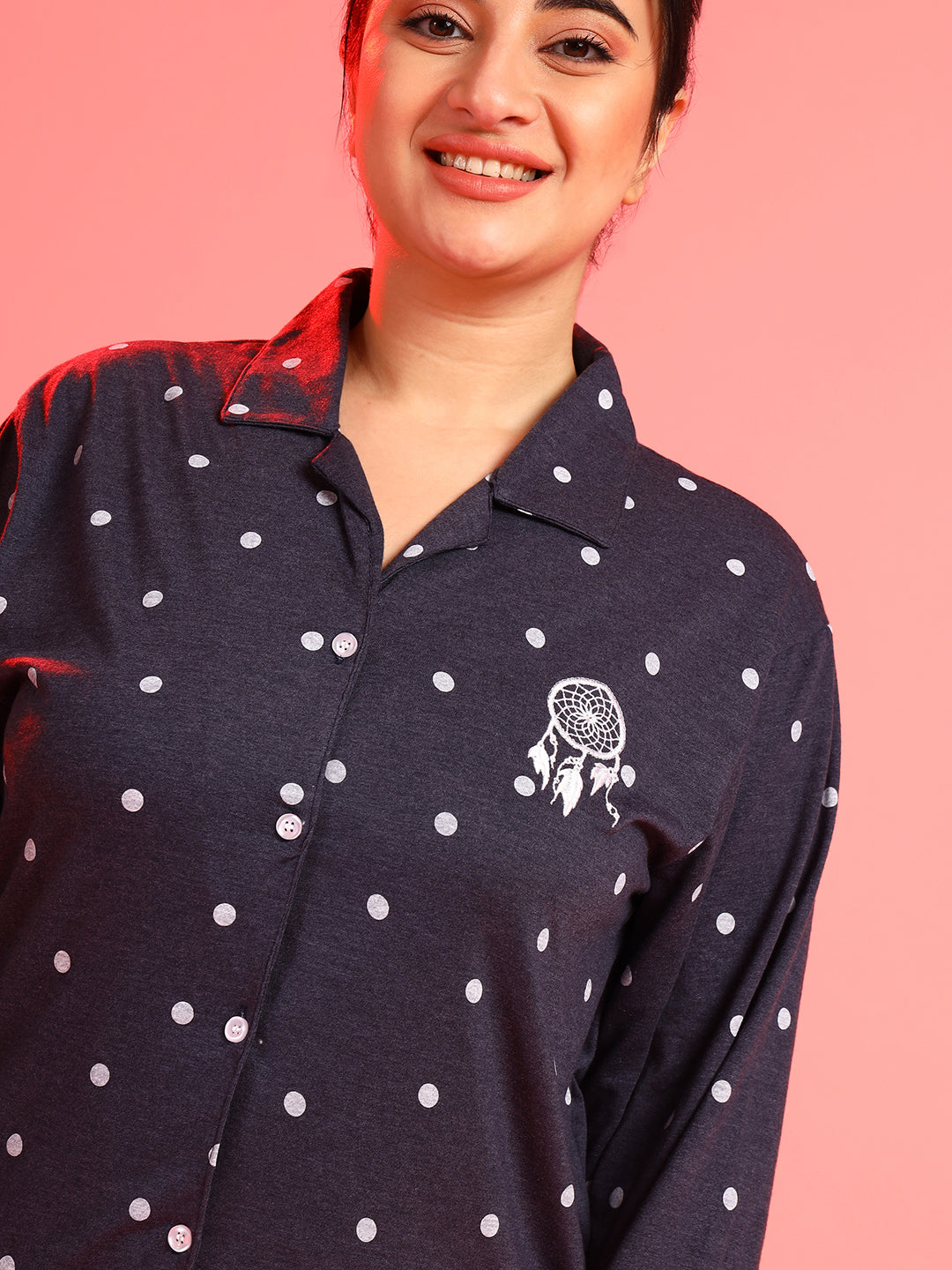 PLUS SIZE WOMEN PRINTED NIGHT SUIT OR NIGHTWEAR