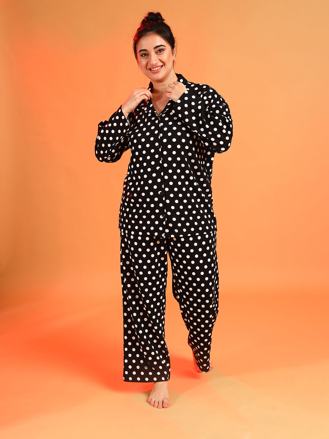 Polka Dots Night Suit