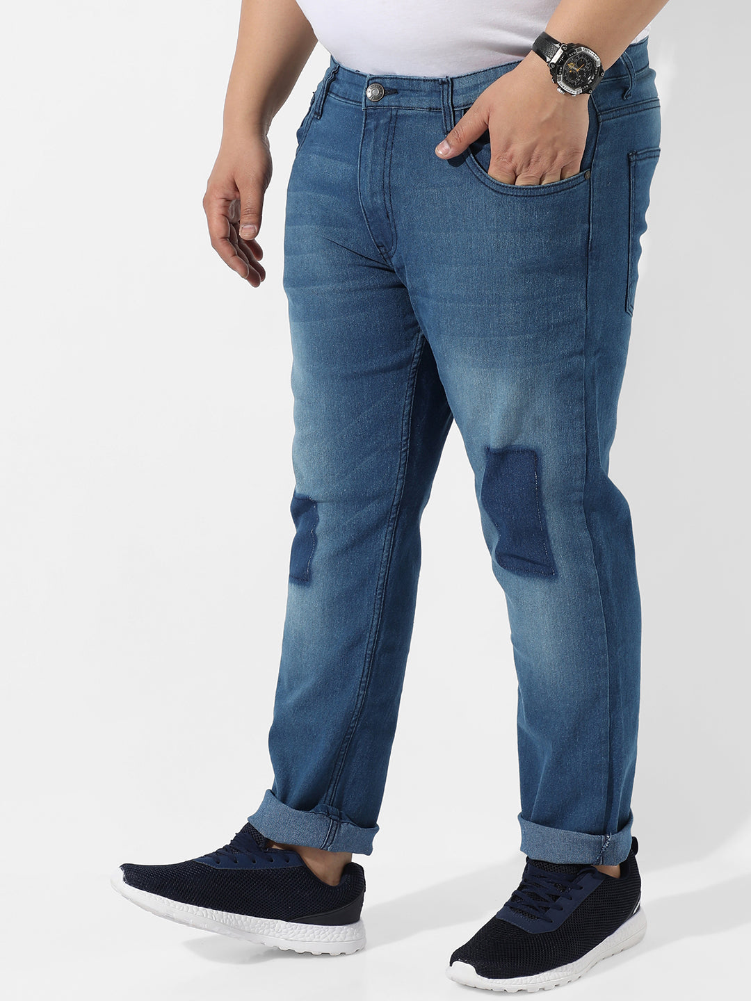 Classic Blue Medium-Washed Denim Jeans