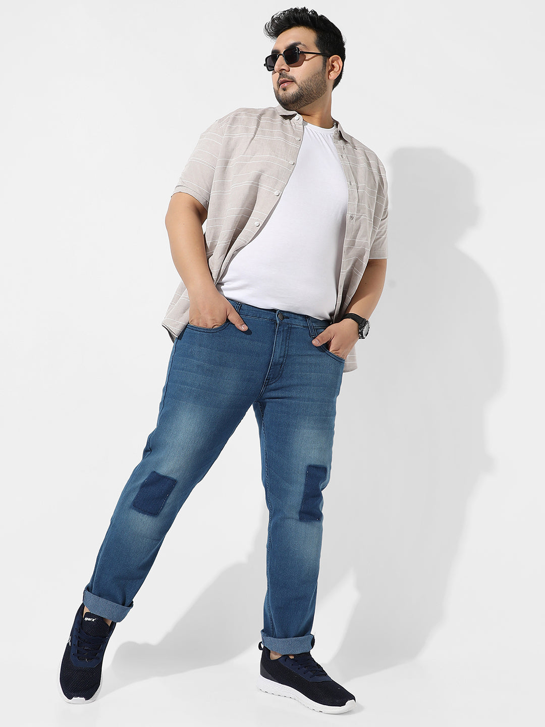 Classic Blue Medium-Washed Denim Jeans