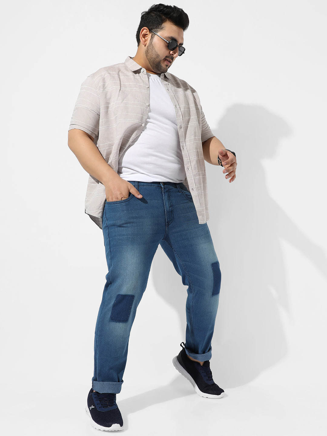 Classic Blue Medium-Washed Denim Jeans