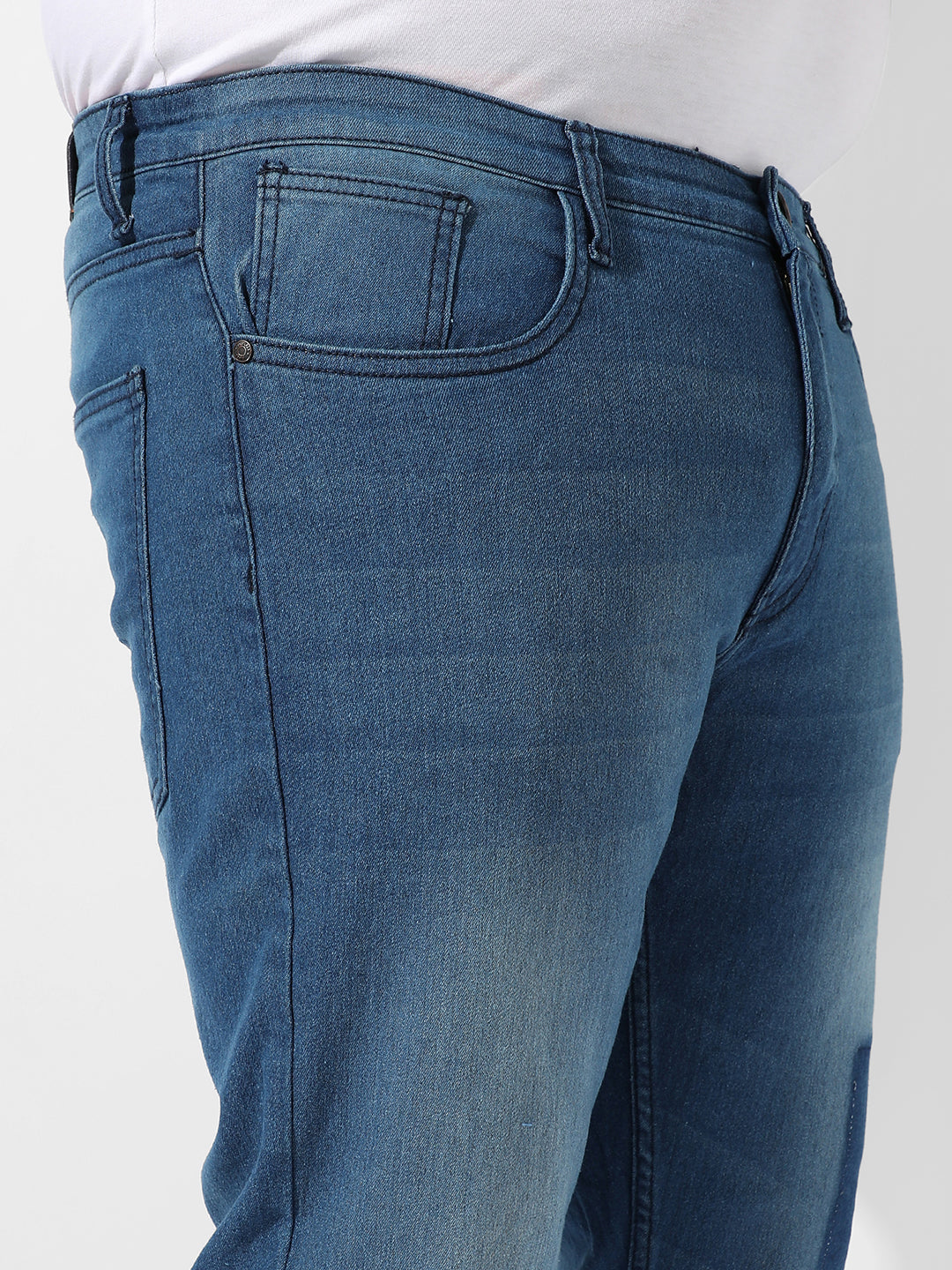 Classic Blue Medium-Washed Denim Jeans
