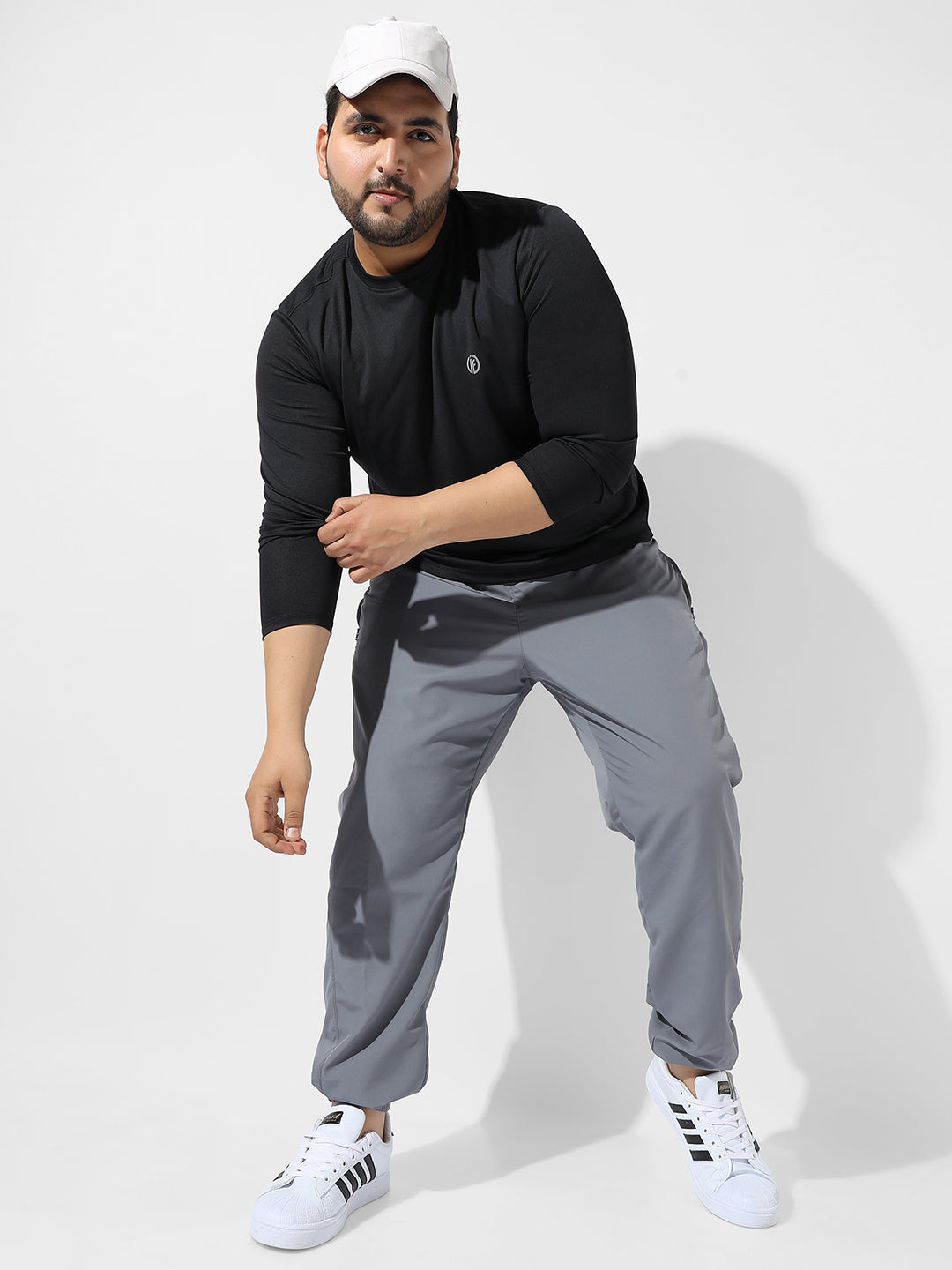 Solid Black Activewear T-Shirt