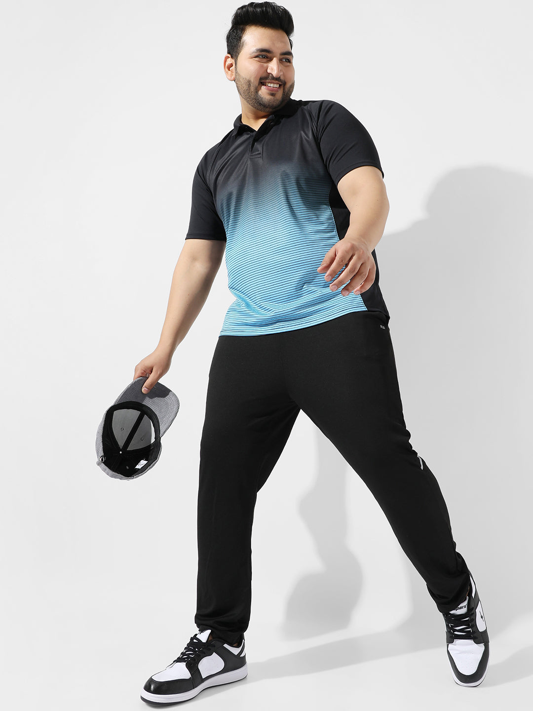 Black & Blue Colourblocked Activewear T-Shirt