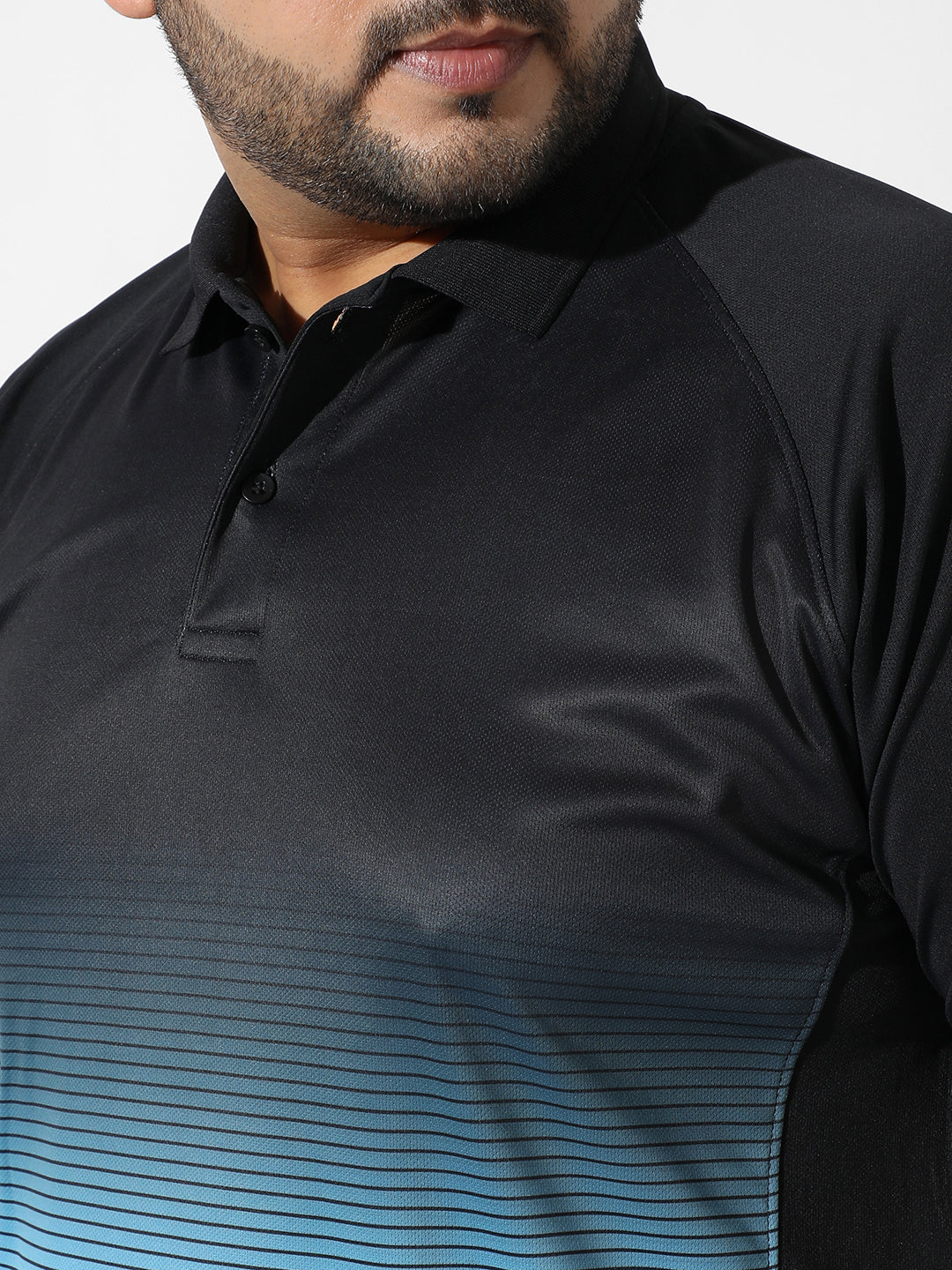 Black & Blue Colourblocked Activewear T-Shirt