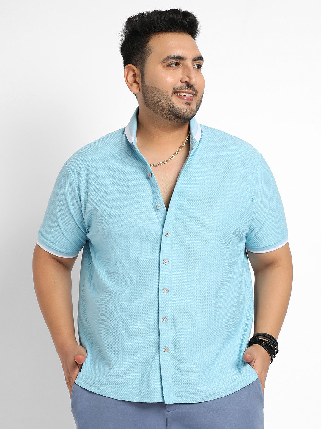 Sage Green Contrast Hem Shirt