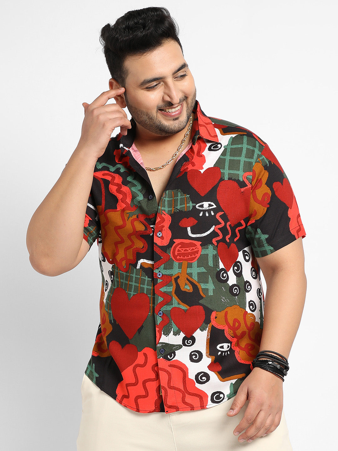 Red Artistic Romance Shirt