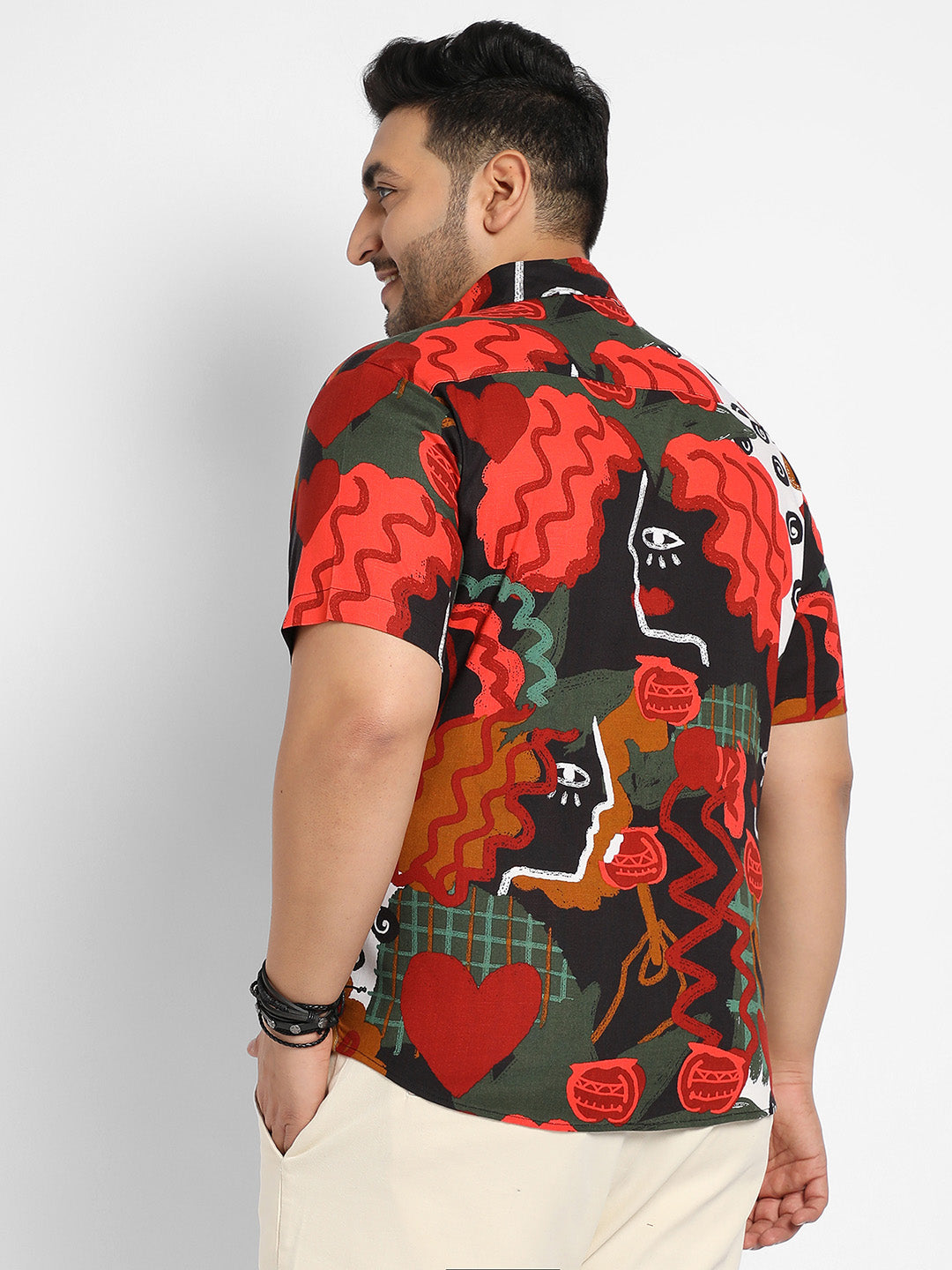 Red Artistic Romance Shirt