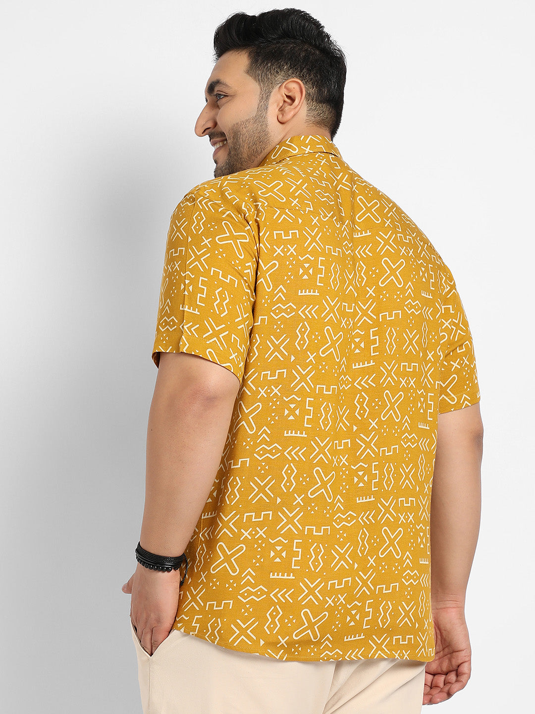 Mustard Yellow Minimal Aztec Shirt