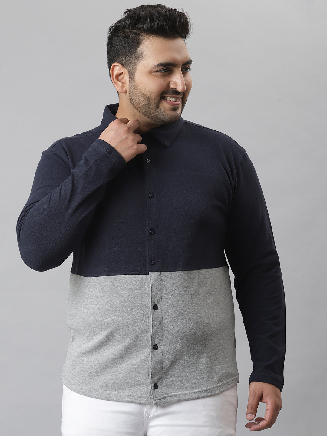 Colorblocked Full Sleeve Casual Shirt