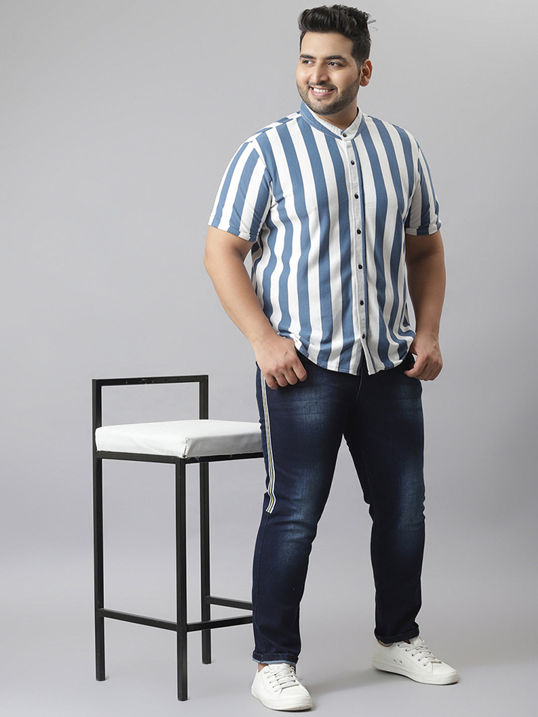 Striped Stylish Casual Denim Jeans