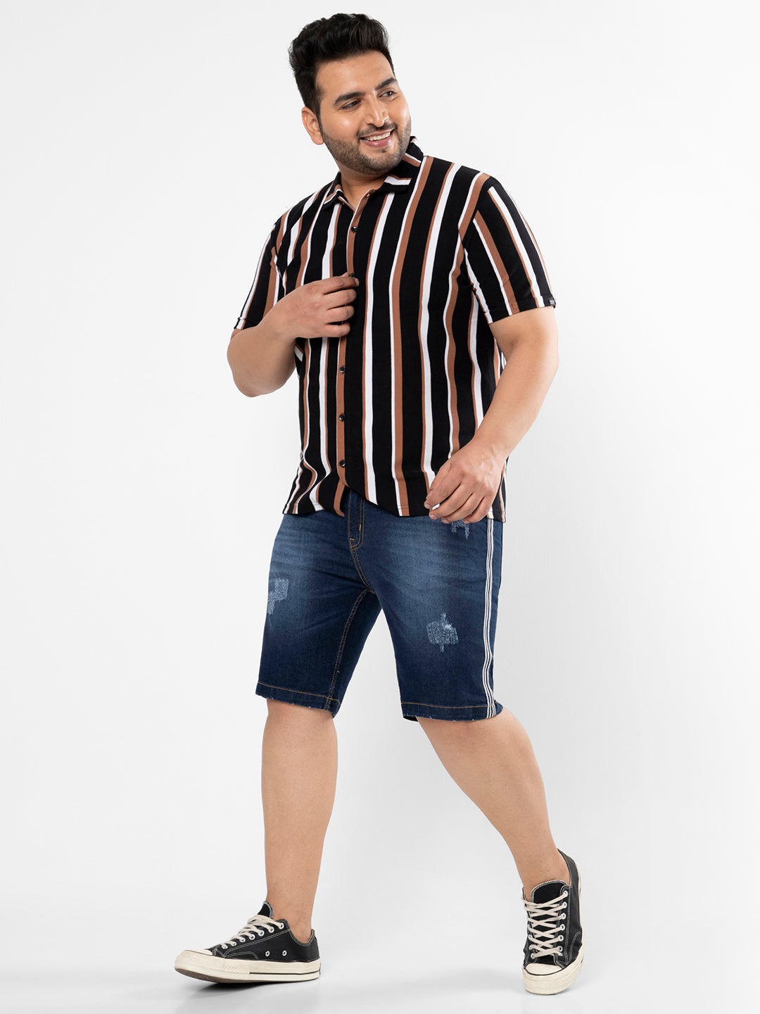 Striped Short Sleeve Casual Shirt