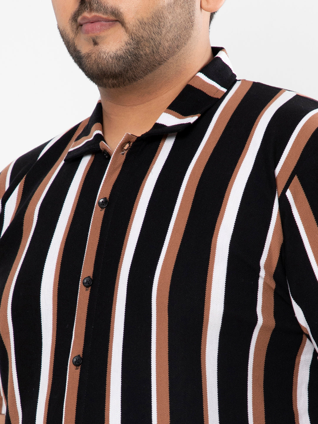 Striped Short Sleeve Casual Shirt