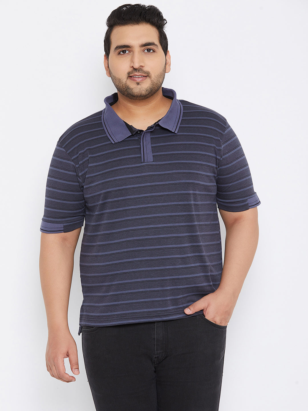 Striped Half Sleeve Casual T-Shirt