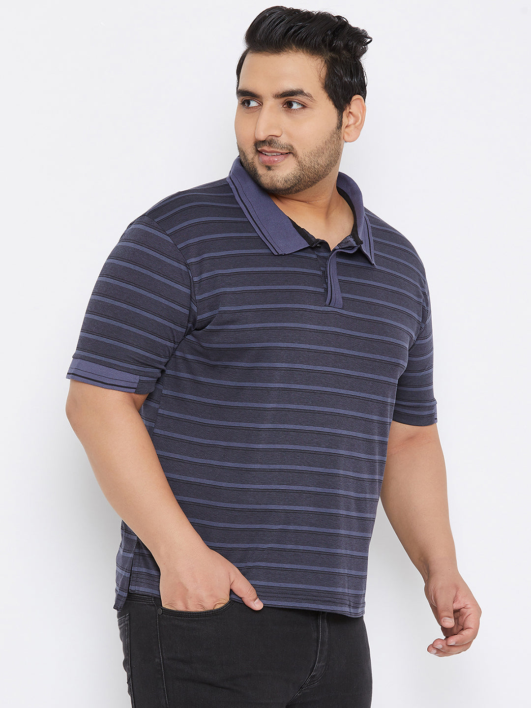 Striped Half Sleeve Casual T-Shirt