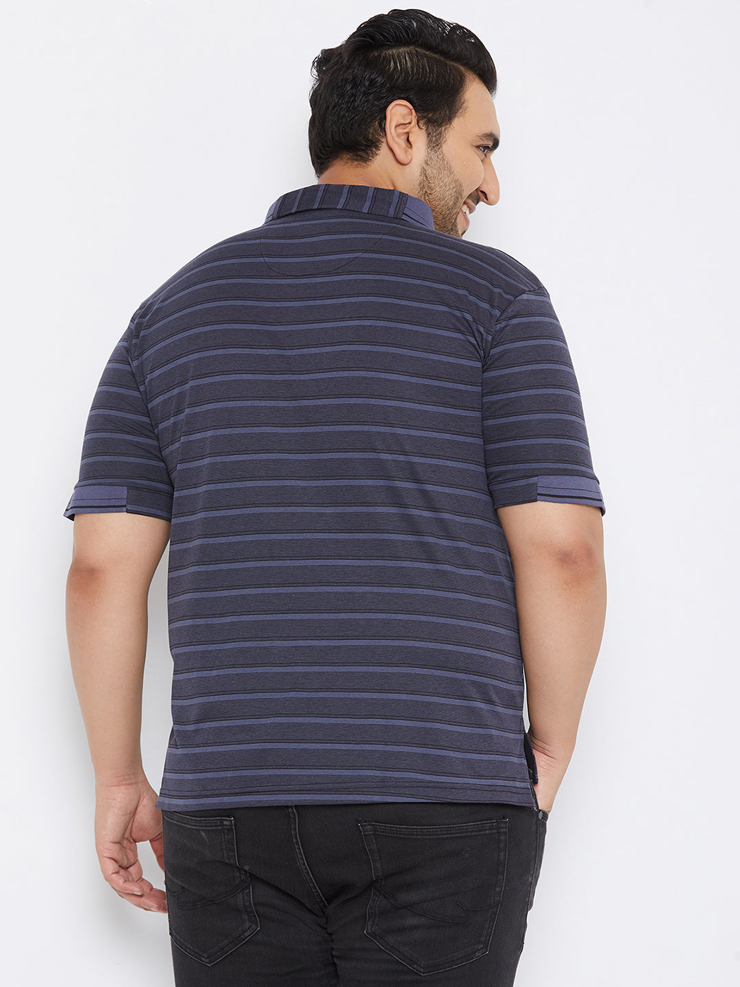 Striped Half Sleeve Casual T-Shirt