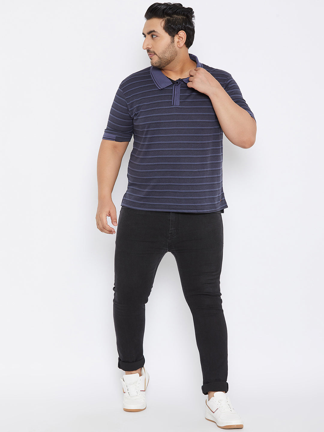 Striped Half Sleeve Casual T-Shirt